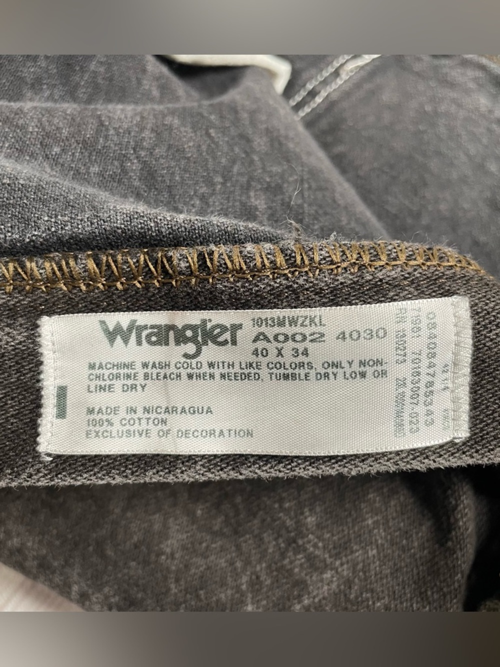Wrangler Cowboy Cut Jeans Men’s 40x34* Black 1013MWZKL Faded Denim Western Rodeo - Picture 12 of 14